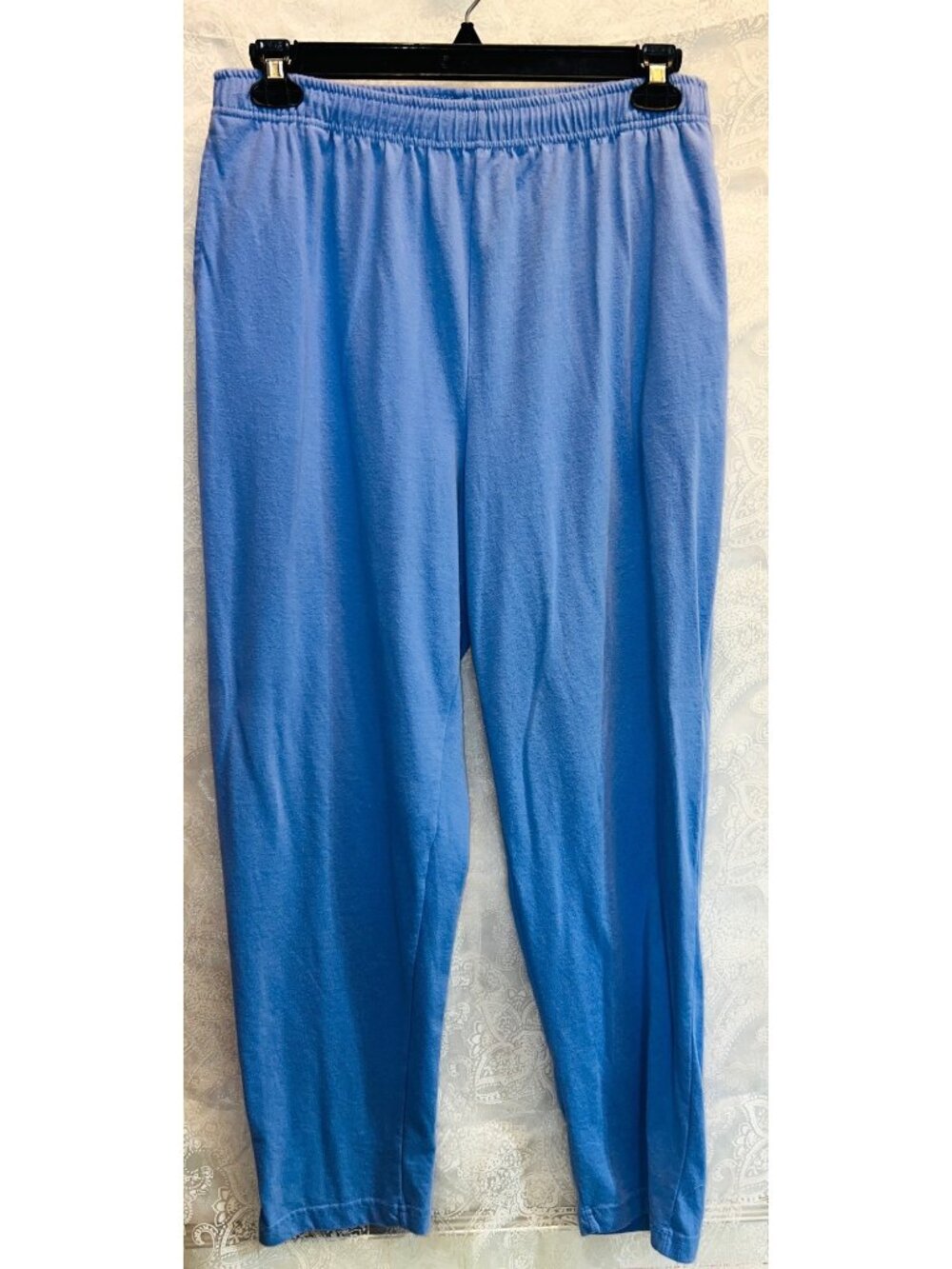 White Stag Womens Blue Elastic Waist Pants Side Pockets 1X 16W Cotton Blend